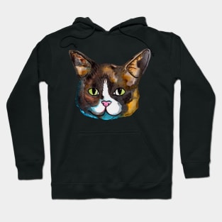 Cute watercolor kitty cat Hoodie